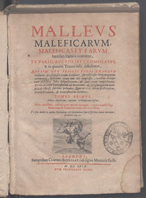 Sprenger - Malleus maleficarum, 1669 - BEIC 9477645f