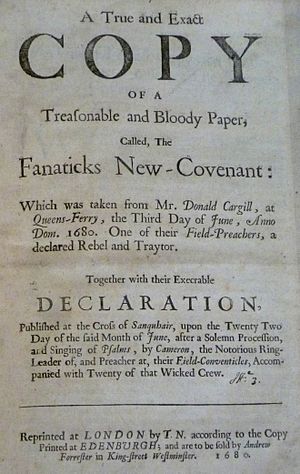 Title page of The Fanaticks New-Covenant, 1680