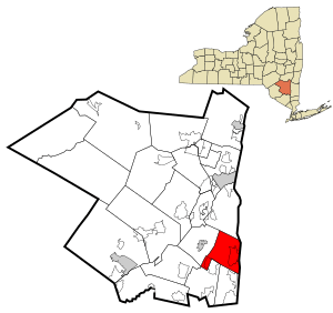 Location in Ulster County and the state of New York.