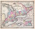 1855 Colton Map of Upper Canada or Ontario - Geographicus - Ontario2-colton-1855