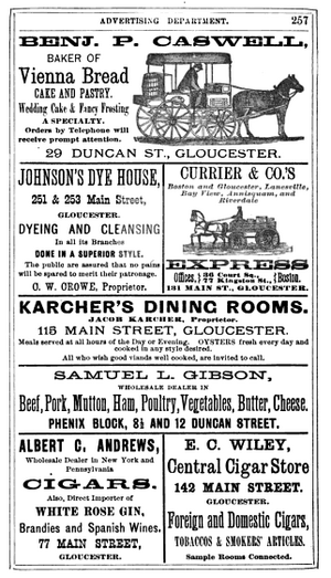 1882 ads GloucesterDirectory Massachusetts p257