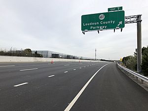 SR 267 forms the northeast edge of Moorefield, with an exit at the Loudoun County Parkway providing direct access.