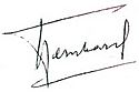 Bernhard of Lippe-Biesterfeld's signature