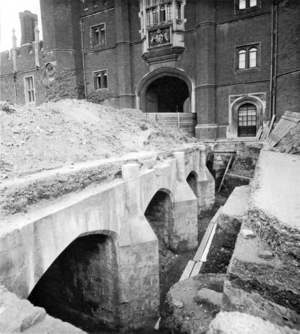 Hampton Court - The Stone Bridge as Exposed by Excavation, 1909