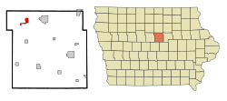Location of Alden, Iowa