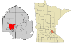 Location of Oronowithin Hennepin County, Minnesota