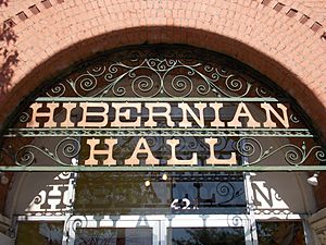 Hibernian Hall sign - Davenport, Iowa