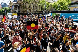 Invasion Day Protest Swanston St Melbourne 2019