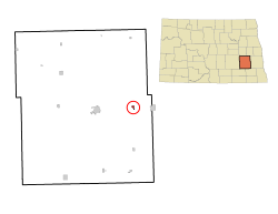 Location of Oriska, North Dakota