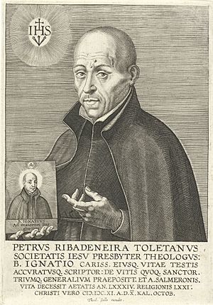 Portret van Petrus Ribadeneira Petrvs Ribadeneira Toletanvs (titel op object), RP-P-OB-6845.jpg