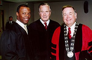 President George H. W. Bush with J.C. Watts and David Boren