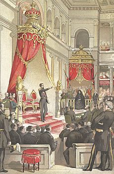 Prestation de serment de Léopold II le 17 décembre 1865