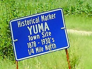 Yuma Kansas historical marker sign