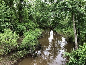 2018-05-28 07 32 44 View south up the Millstone River from New Jersey State Route 33 in Millstone Township, Monmouth County, New Jersey