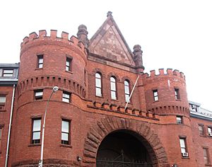 23rd Regiment Armory entrance archway from south