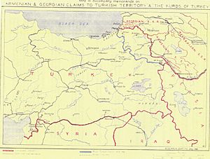 Armenian and Georgian claims to Turkish Territory, map done by British Foreign Office, May, 1946.