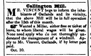 Callington Mill opening notice