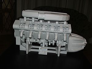Example of a 3d model of a V12 engine by Quintin Cloud