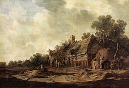 Goyen 1633 Peasant Huts with a Sweep Well