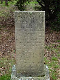 Henry Savery memorial stone, Isle of the Dead, Tasmania