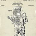 Illustration of 1904 patent for catcher protector