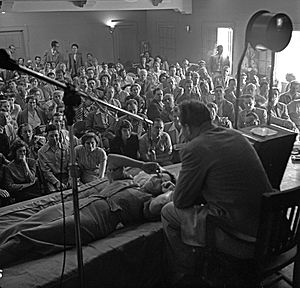 L. Ron Hubbard conducting Dianetics seminar in Los Angeles in 1950