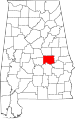 State map highlighting Elmore County