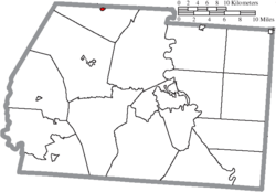 Location of Clarksburg in Ross County