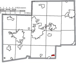 Location of Waynesburg in Stark County