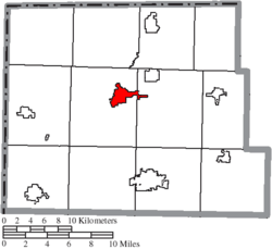 Location of Montpelier in Williams County