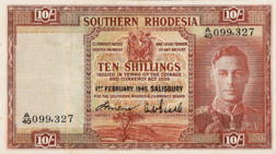 10/– banknote from 1945