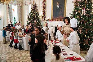 State Dining Room of the White House during the Christmas holiday press preview, Nov. 28, 2012