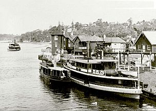 Sydney Ferry LADY DENMAN at Fig Tree Depot 1925