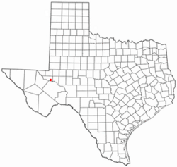 Location of Grandfalls, Texas