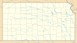 Location of Hillsdale Lake in Kansas, USA.