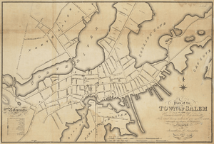 1820 Salem Massachusetts map bySaunders BPL 12094