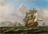 Anonymous The Noord-Nieuwland in Table Bay, 1762