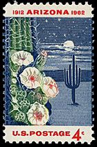 Arizona statehood 1962 U.S. stamp.1