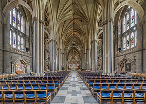 Bristol Cathedral Nave looking east, Bristol, UK - Diliff
