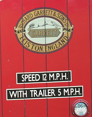 Garrett Logo on side of steam lorry cab IMG 0405