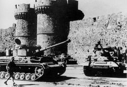 German tanks in Rhodes.gif