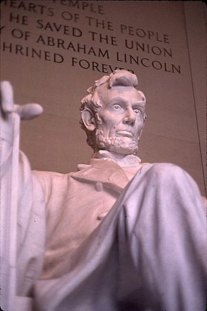 Lincoln Monument, "He saved the Union" 1920