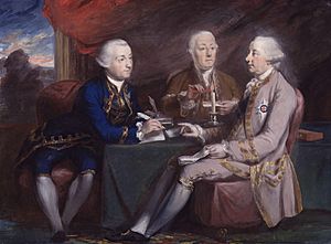 Lord Halifax and his secretaries by Daniel Gardner