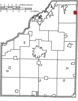 Location of Millbury in Wood County