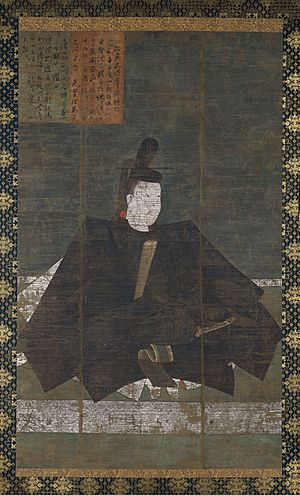 Minamoto no Yoritomo hanging scroll painting 14th century