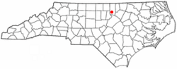 Location of Butner, North Carolina