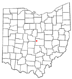 Location of Johnstown, Ohio