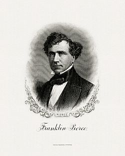 BEP-engraved portrait of Pierce as president