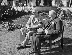 President Roosevelt and Prime Minister Churchill at the Allied Conference in Casablanca, January 1943 A14120