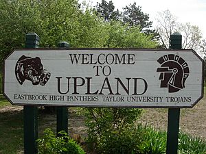 Upland, Indiana welcome sign.JPG